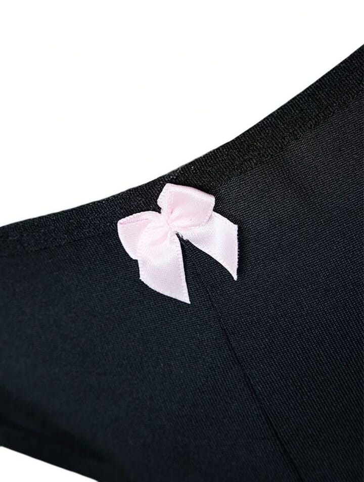 men's lace Patchwork Bow Decor Briefs Men's Underwear Men's Crotchless Underwear Lace Underwear Men